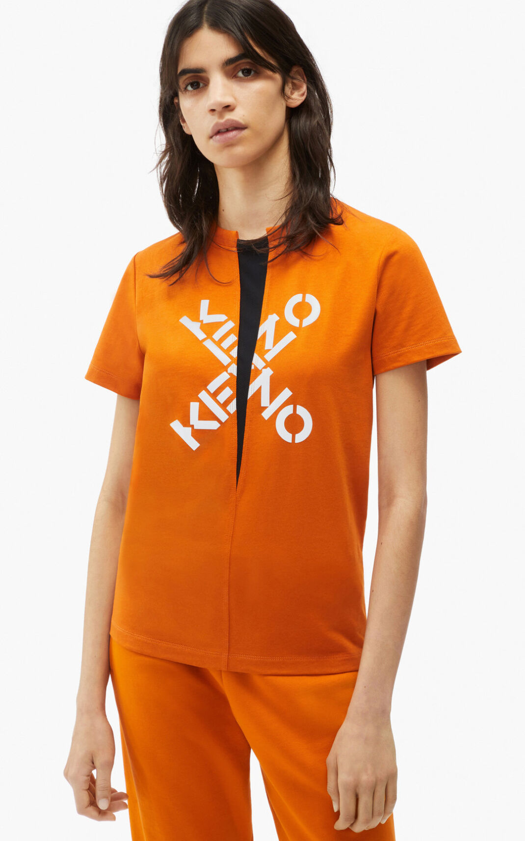 Camisetas Kenzo Big X Sport Mujer Naranjas Oscuro - SKU.2415383